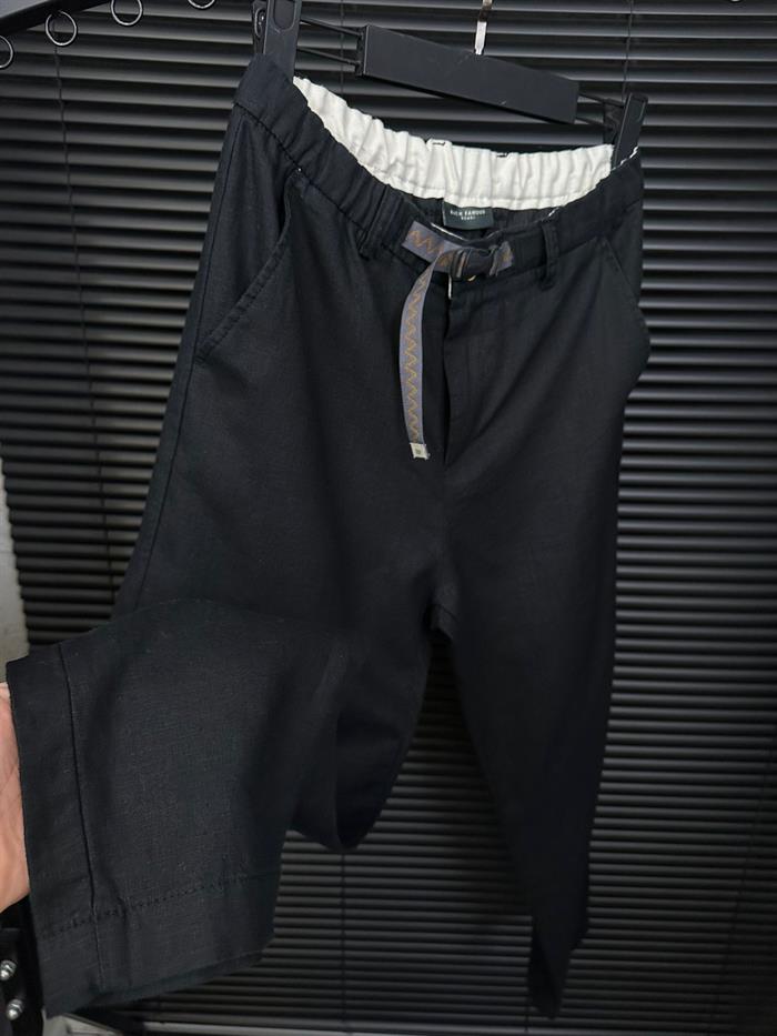 Beli Kemerli Lınen Kumaş Pantolon