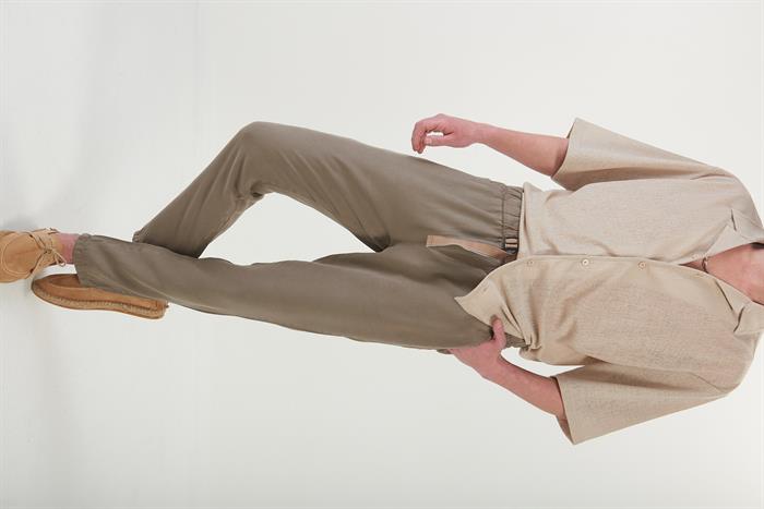 Beli Lastikli Tencell Kumaş Pantolon