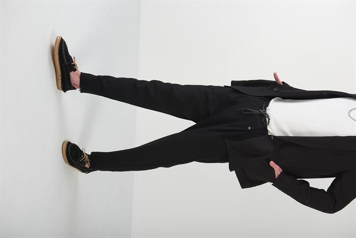 Beli Lastikli Yandan Cepli Kordonlu Pantolon