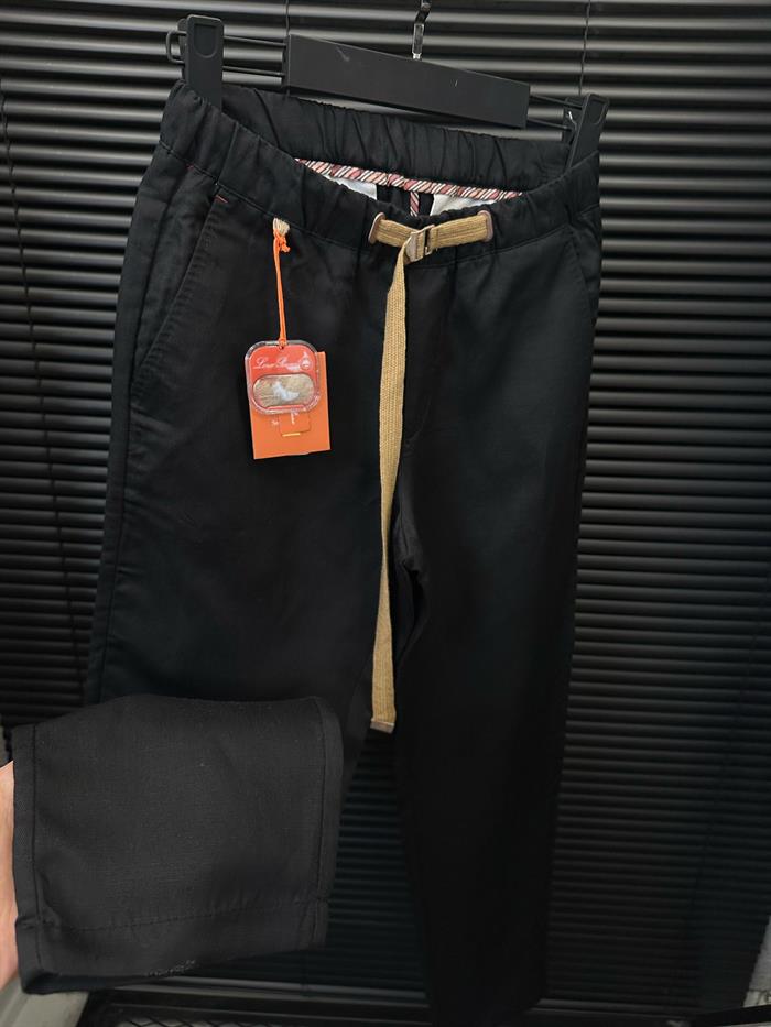 Halat Kemer Detaylı Keten Kumaş Pantolon