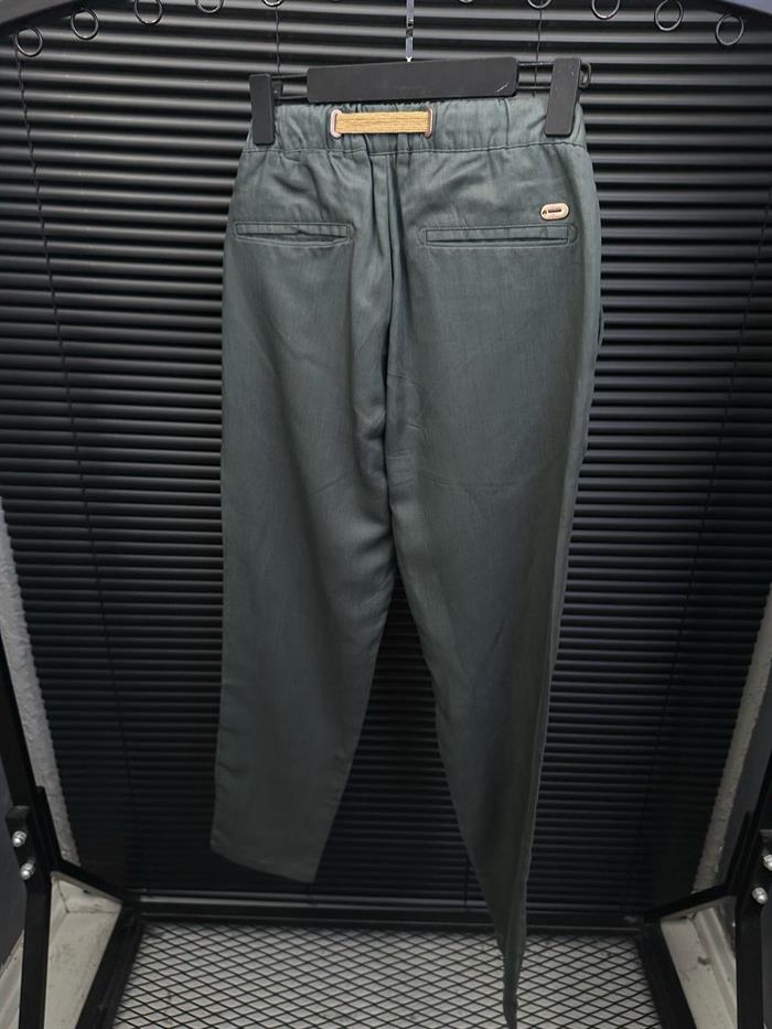 Halat Kemer Detaylı Keten Kumaş Pantolon