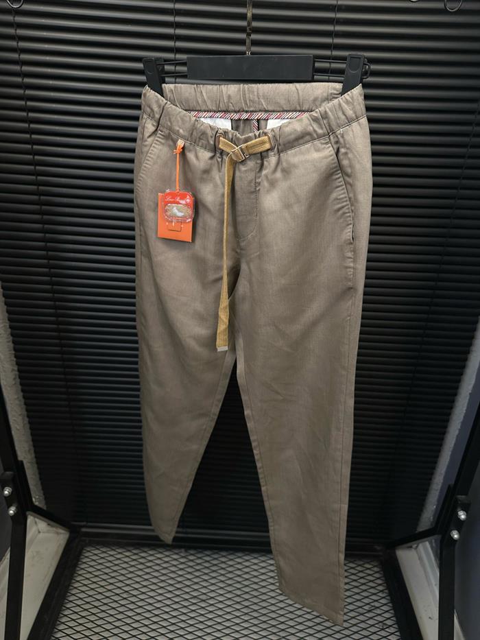 Halat Kemer Detaylı Keten Kumaş Pantolon