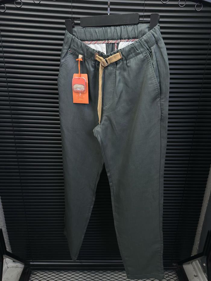 Halat Kemer Detaylı Keten Kumaş Pantolon