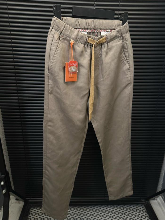 Halat Kemer Detaylı Keten Kumaş Pantolon