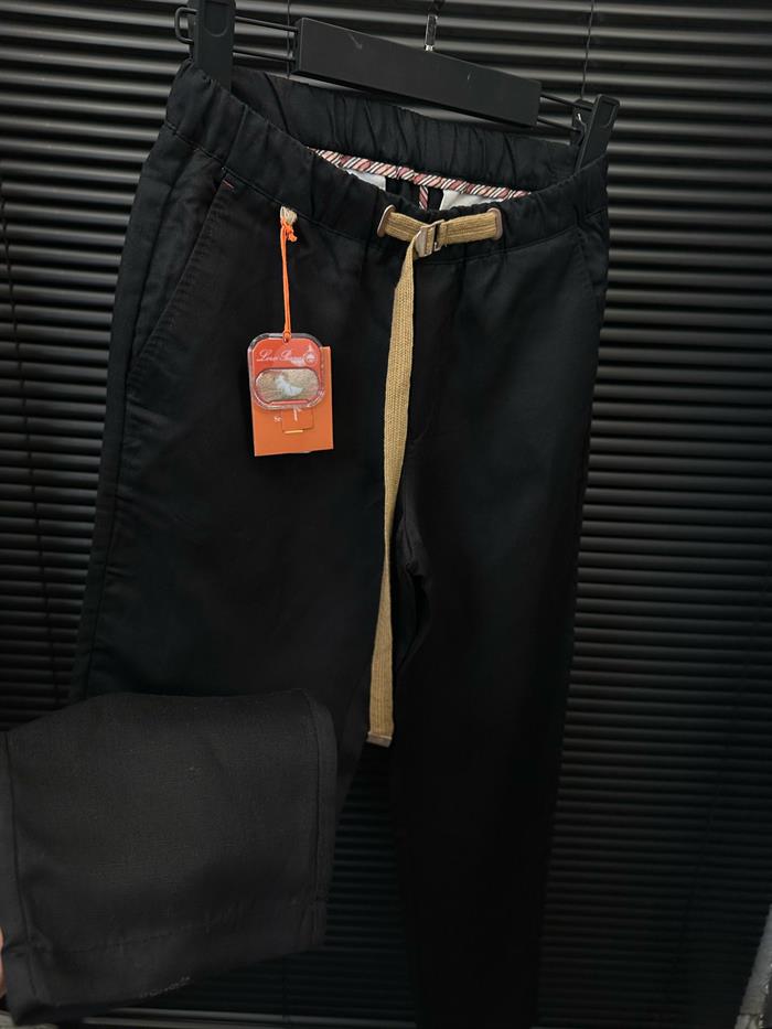 Halat Kemer Detaylı Keten Kumaş Pantolon