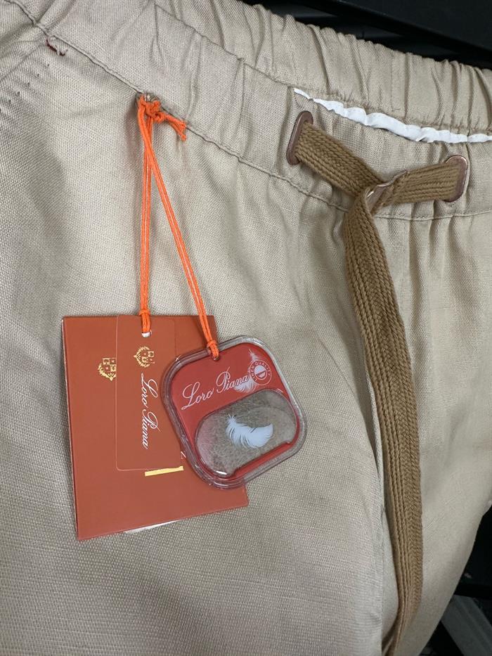 Halat Kemer Detaylı Keten Kumaş Pantolon