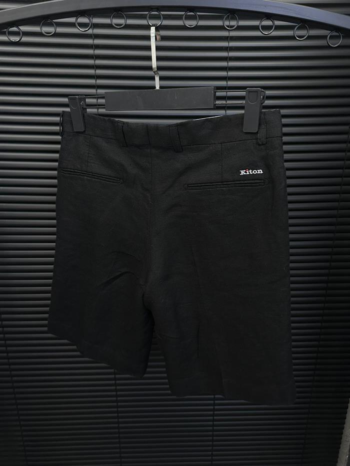 Nakış Logolu Cep Detaylı Keten Şort