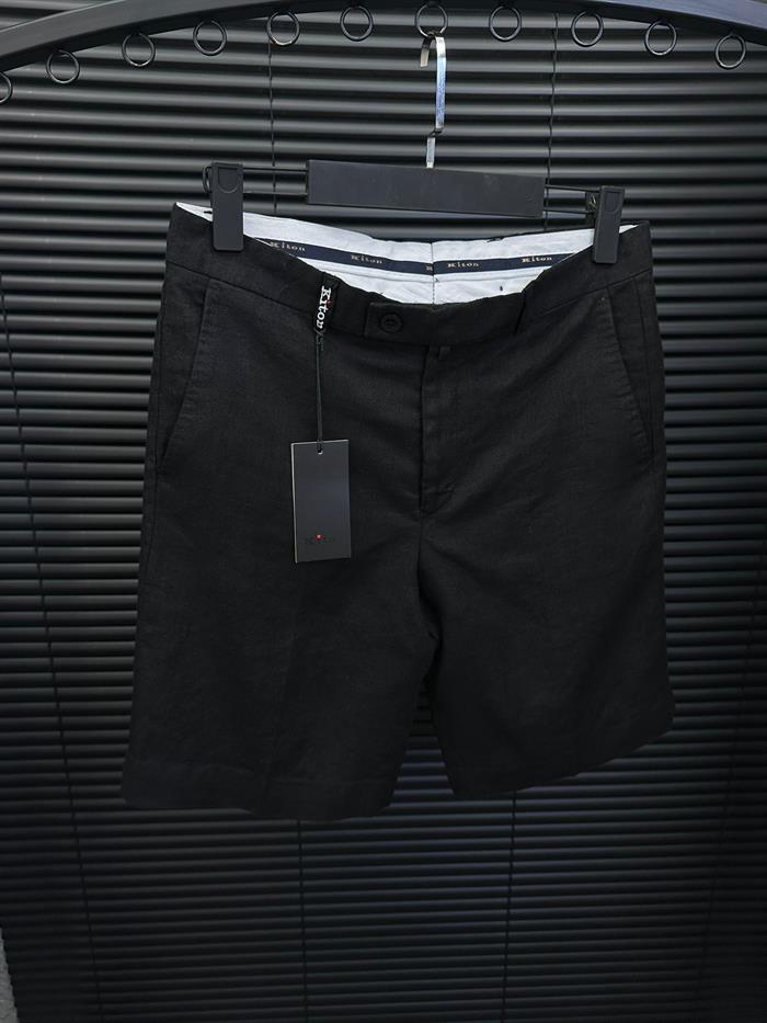 Nakış Logolu Cep Detaylı Keten Şort