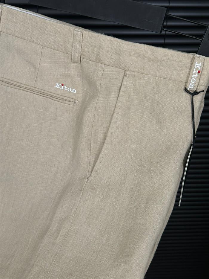 Nakış Logolu Cep Detaylı Keten Şort