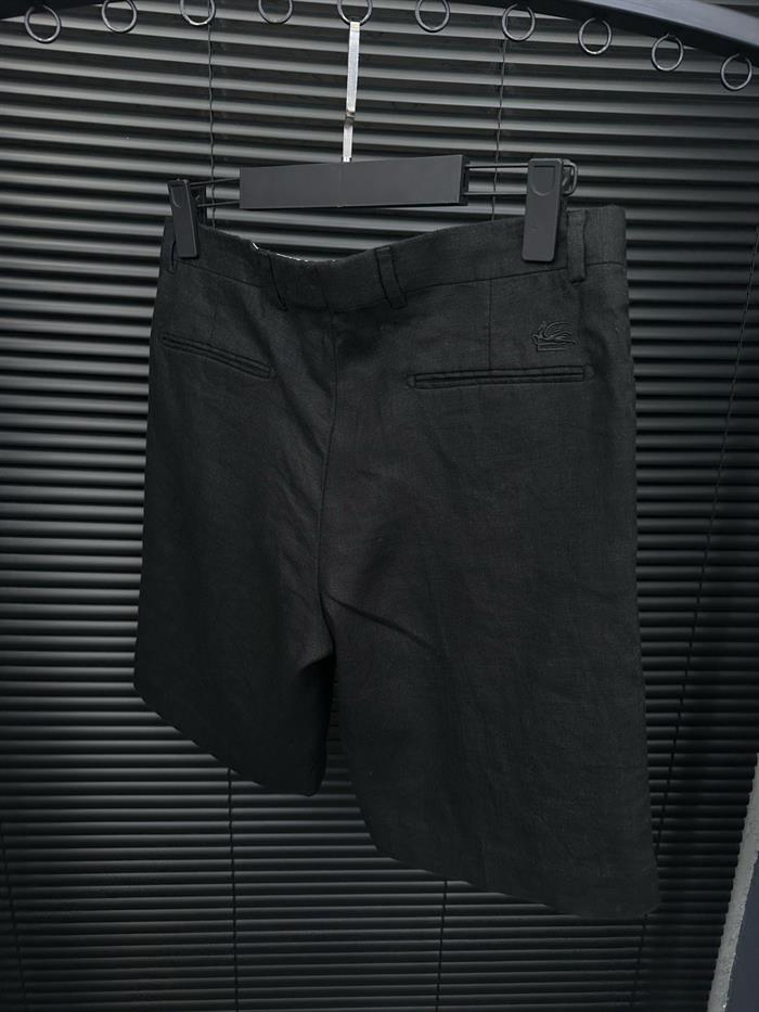 Tonaton Nakış Logolu Keten Şort