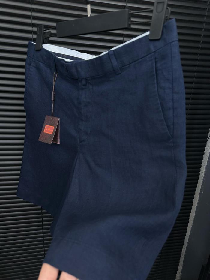 Tonaton Nakış Logolu Keten Şort