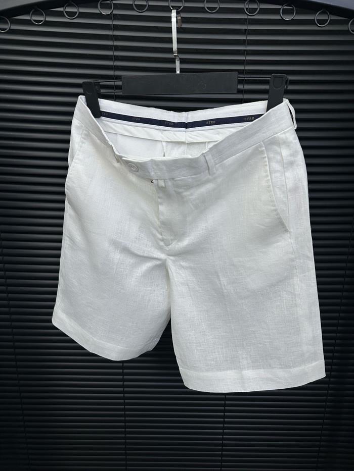 Tonaton Nakış Logolu Keten Şort