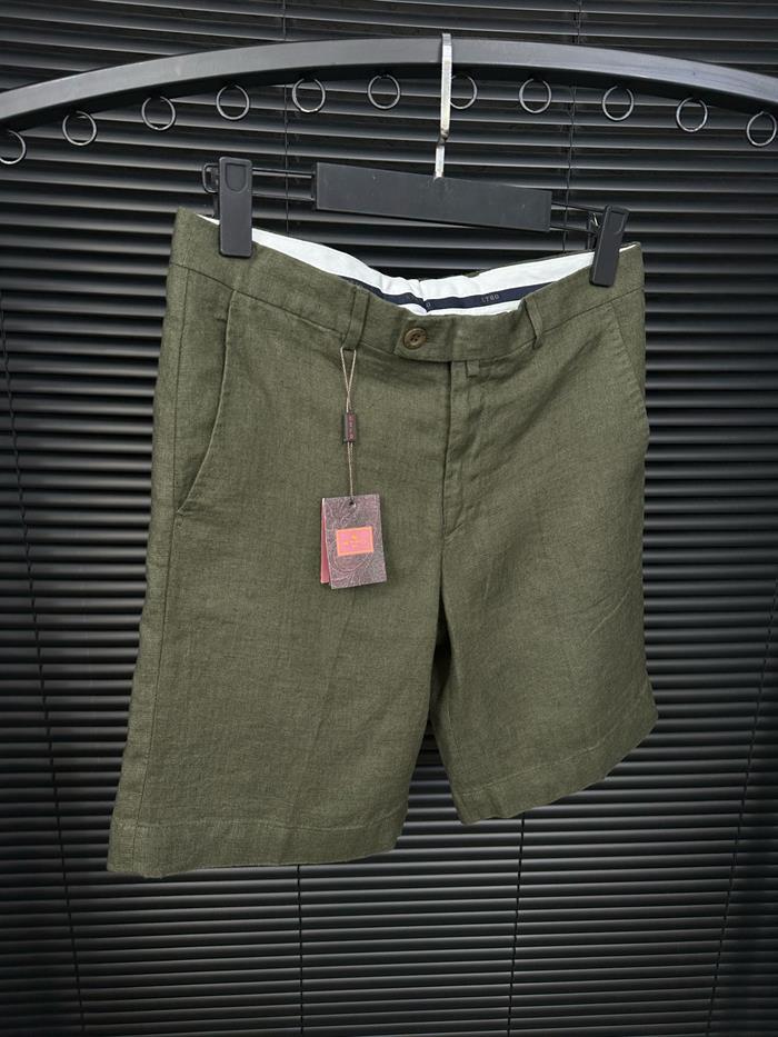 Tonaton Nakış Logolu Keten Şort