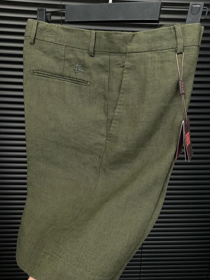 Tonaton Nakış Logolu Keten Şort