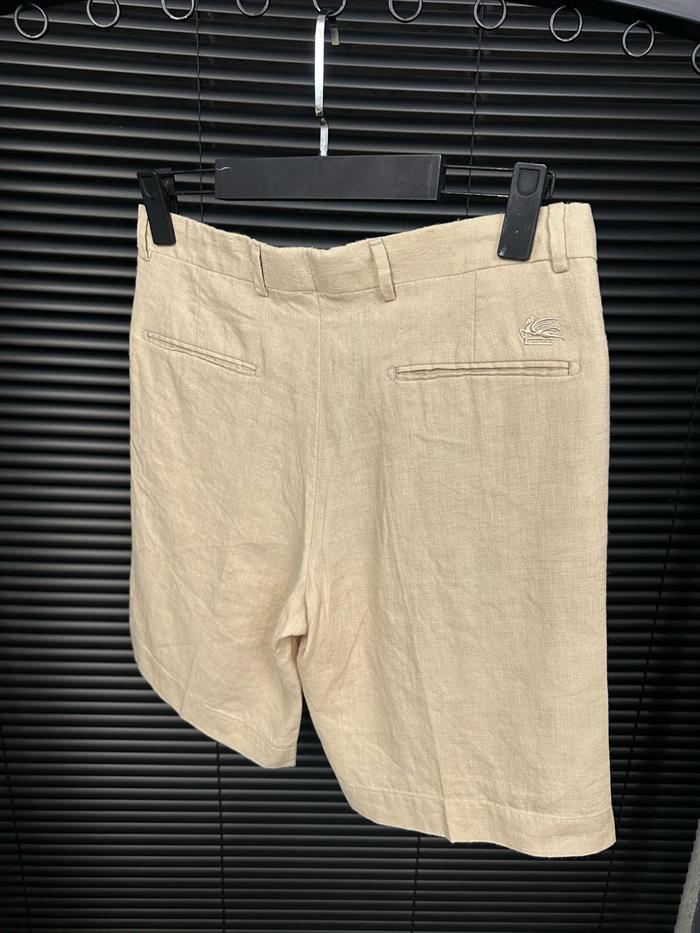 Tonaton Nakış Logolu Keten Şort