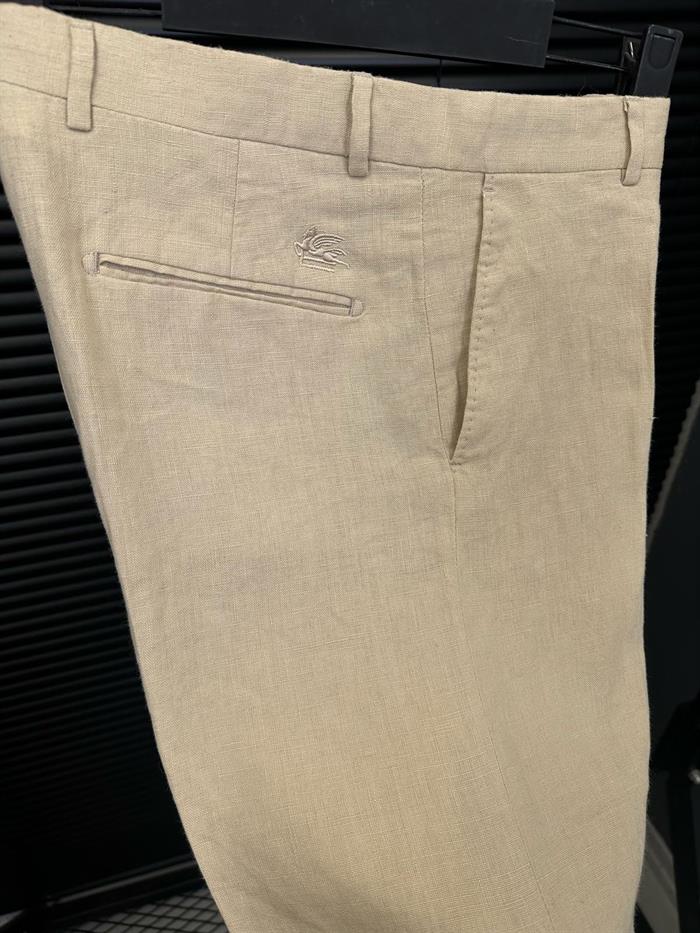 Tonaton Nakış Logolu Keten Şort