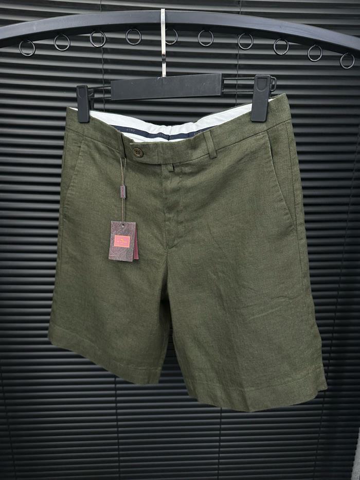 Tonaton Nakış Logolu Keten Şort