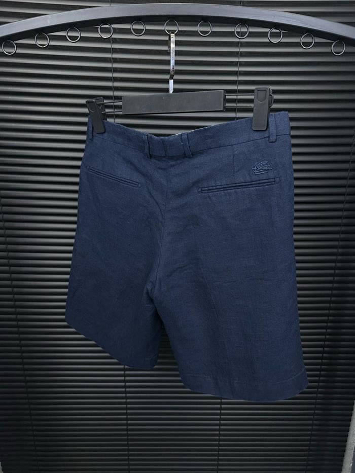 Tonaton Nakış Logolu Keten Şort