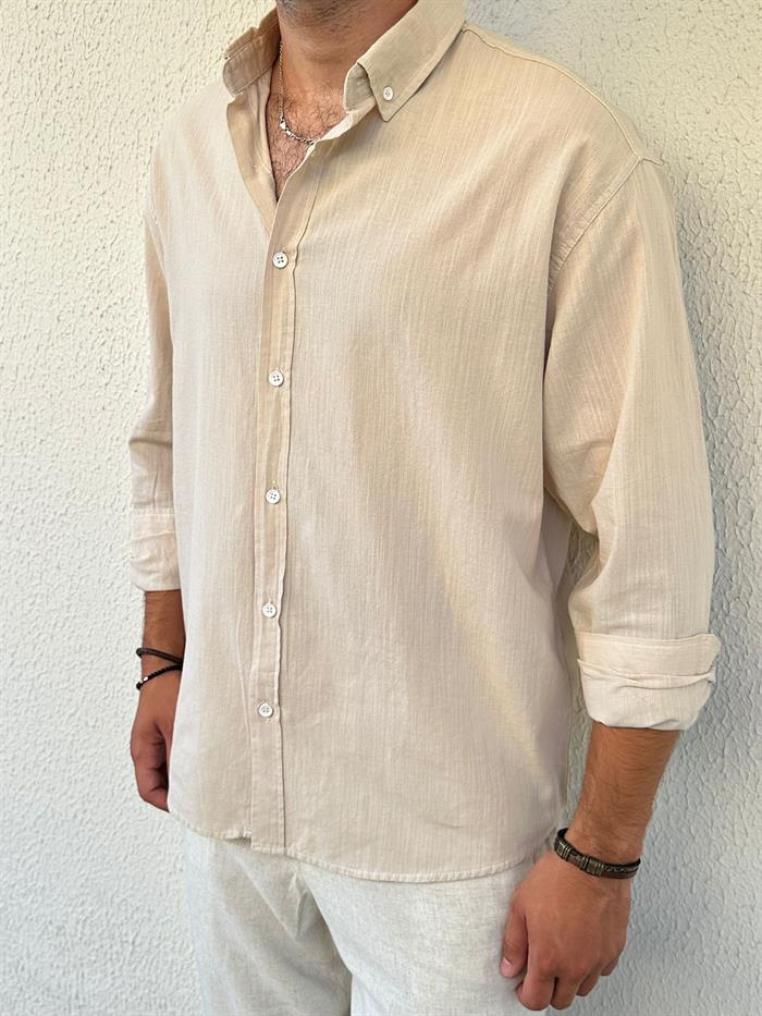 Uzunkol Fresh Keten Gömlek