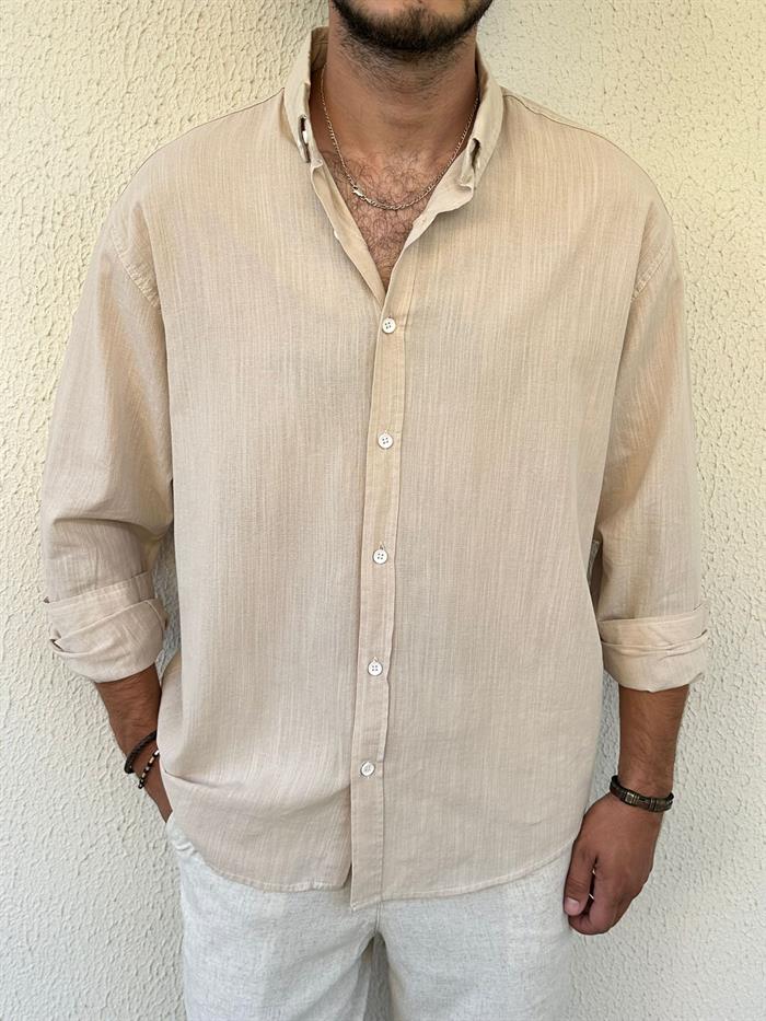 Uzunkol Fresh Keten Gömlek