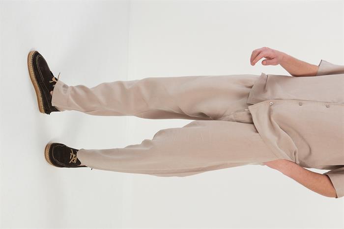 Yan Cepli Kordonlu Pantolon