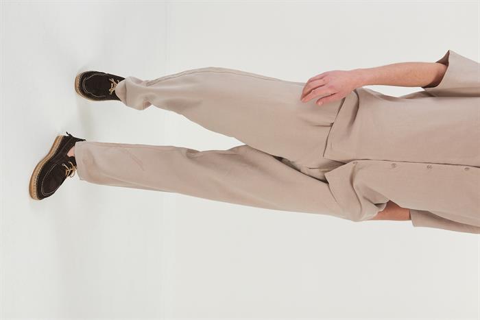 Yan Cepli Kordonlu Pantolon