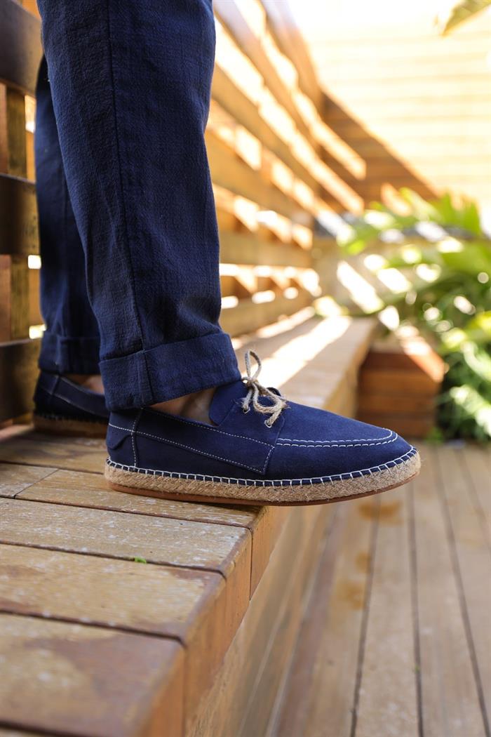 Hasır Taban %100 Süet Deri Ayakkabı