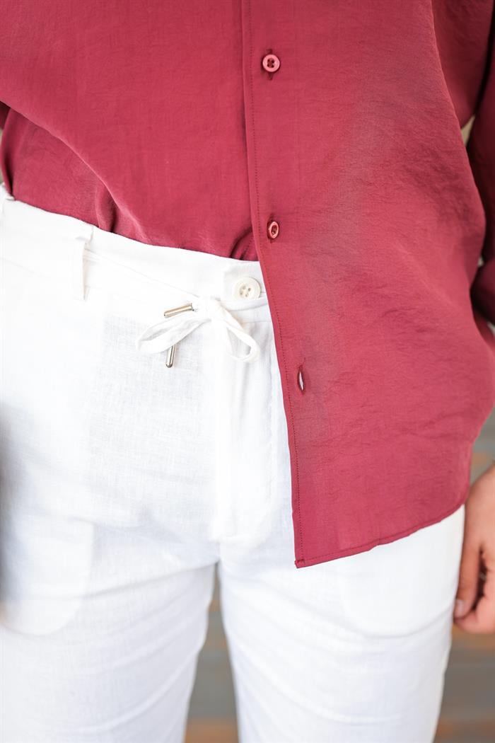 Nakış Logolu Modal Kumaş Gömlek