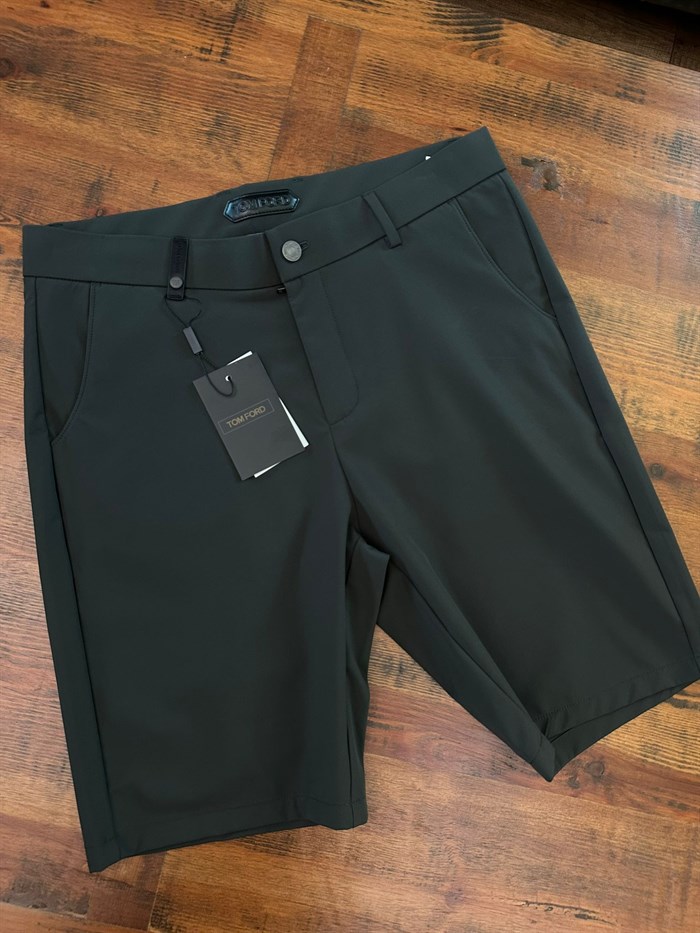 Arka Cep Metal Logo Detaylı Modal Şort