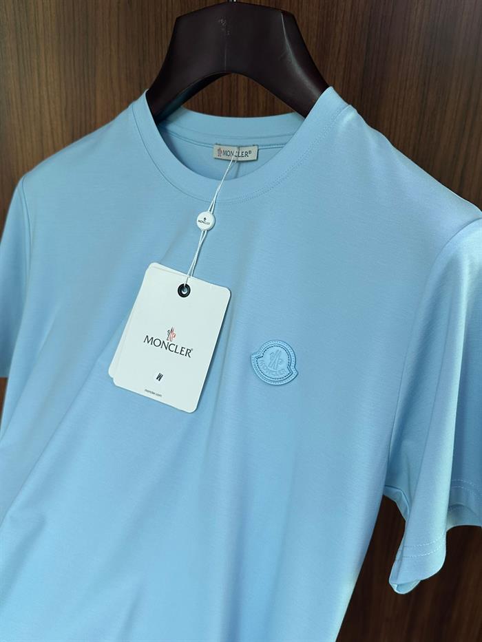 Göğüs Deri Logo Detaylı Modal Kumaş T-Shirt
