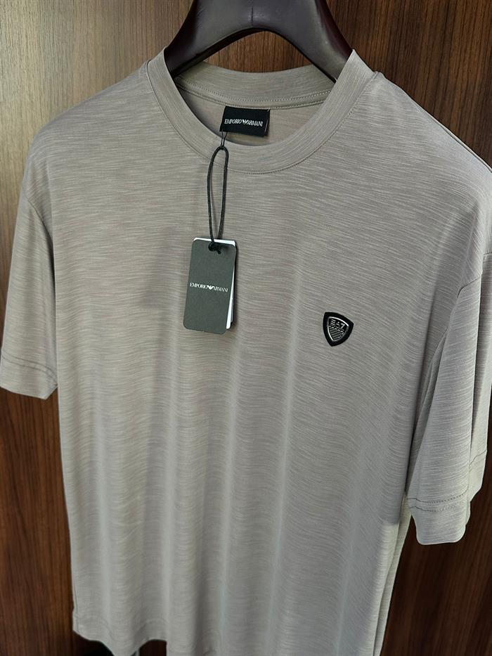 Göğüs Logolu Modal Kumaş T-Shirt