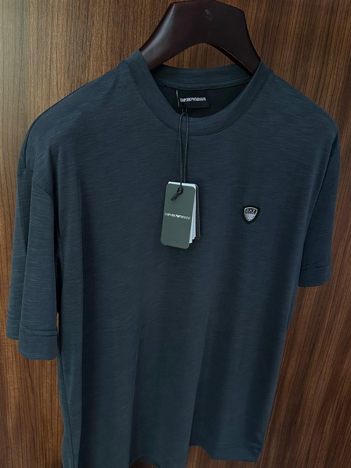 Göğüs Logolu Modal Kumaş T-Shirt