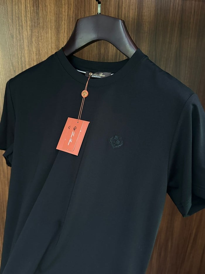 Göğüs Marka Logolu Modal Kumaş T-Shirt