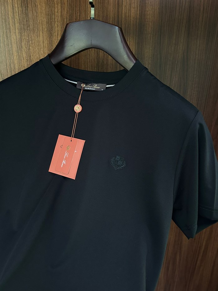 Göğüs Marka Logolu Modal Kumaş T-Shirt