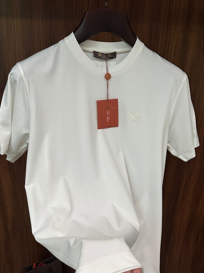 Göğüs Marka Logolu Modal Kumaş T-Shirt