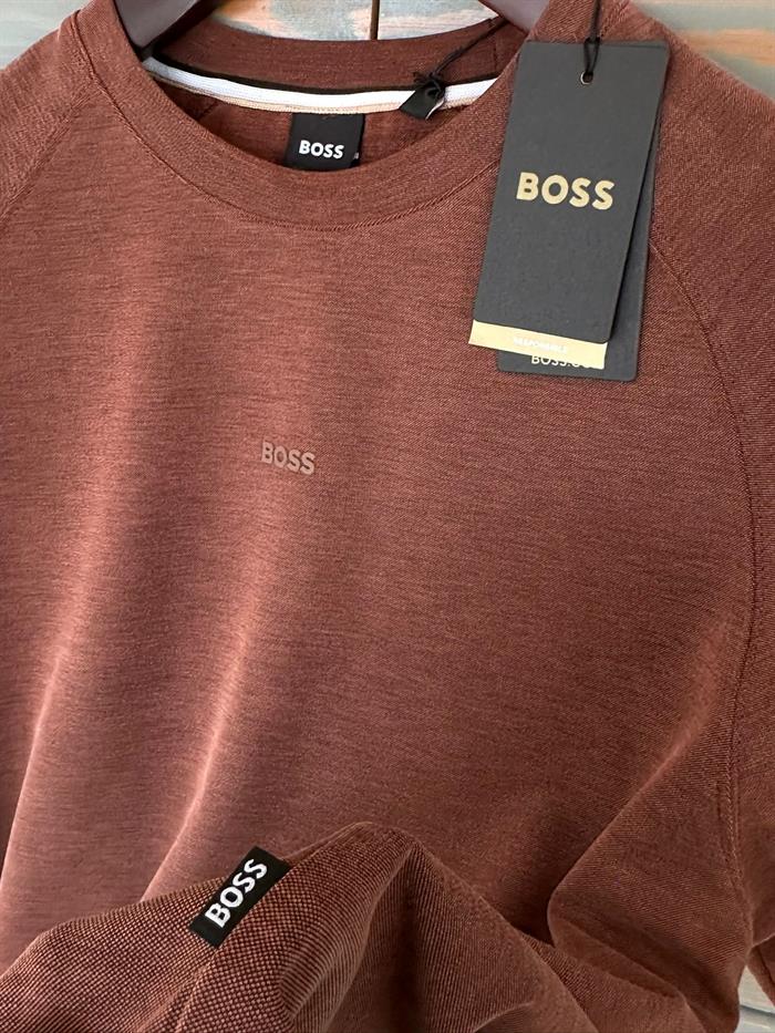 Göğüs Marka Yazılı Modal Kumaş T-Shirt
