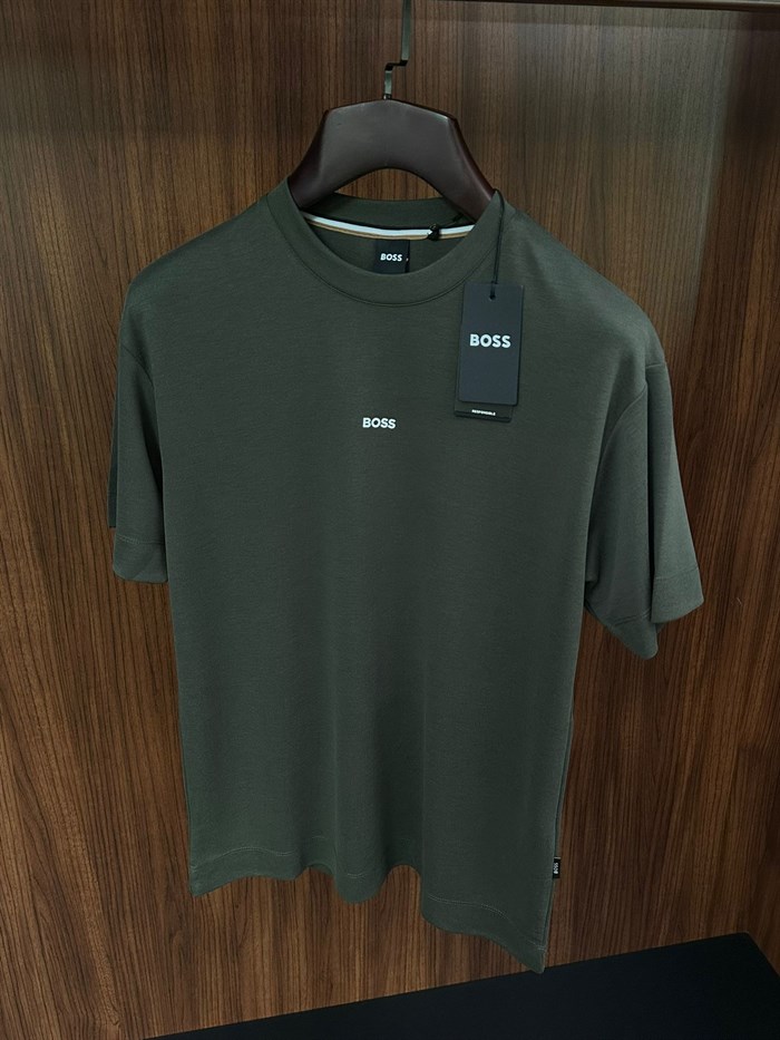 Göğüs Marka Yazılı Modal Kumaş T-Shirt