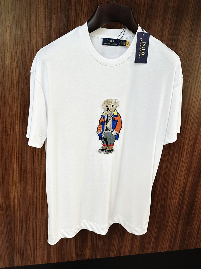 Göğüs Maskot Nakış İşlemeli Modal T-Shirt