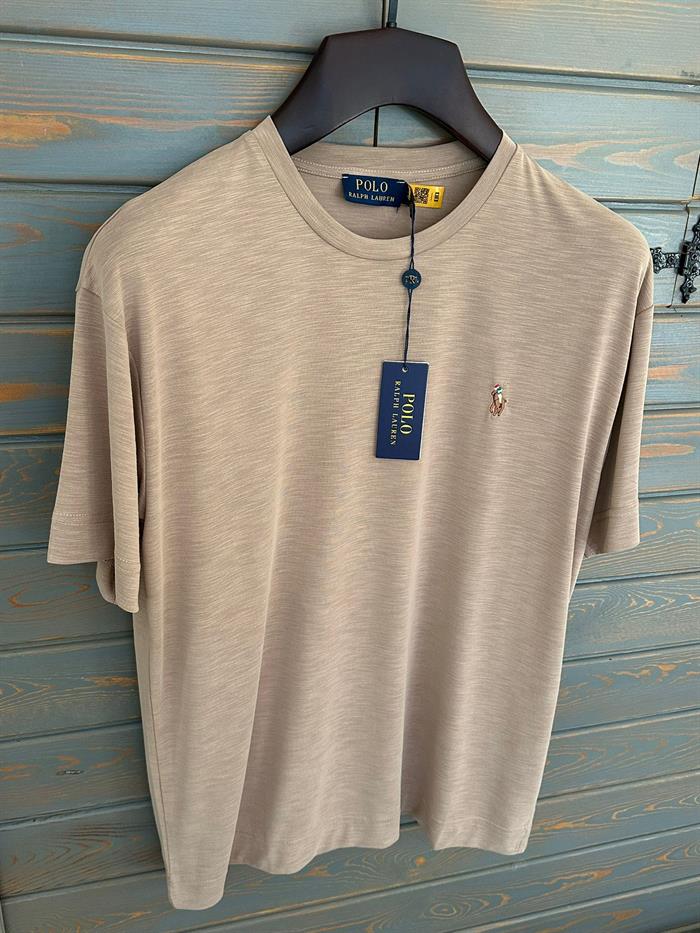 Göğüs Nakış Logolu Flamlı Kumaş T-Shirt