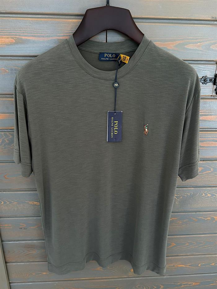 Göğüs Nakış Logolu Flamlı Kumaş T-Shirt