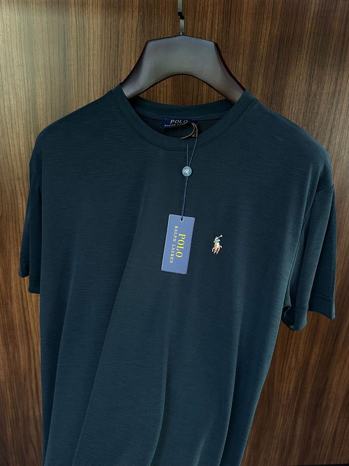 Göğüs Nakış Logolu Flamlı Kumaş T-Shirt