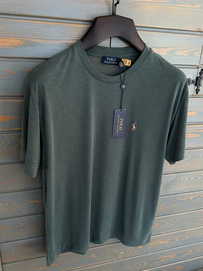 Göğüs Nakış Logolu Flamlı Kumaş T-Shirt