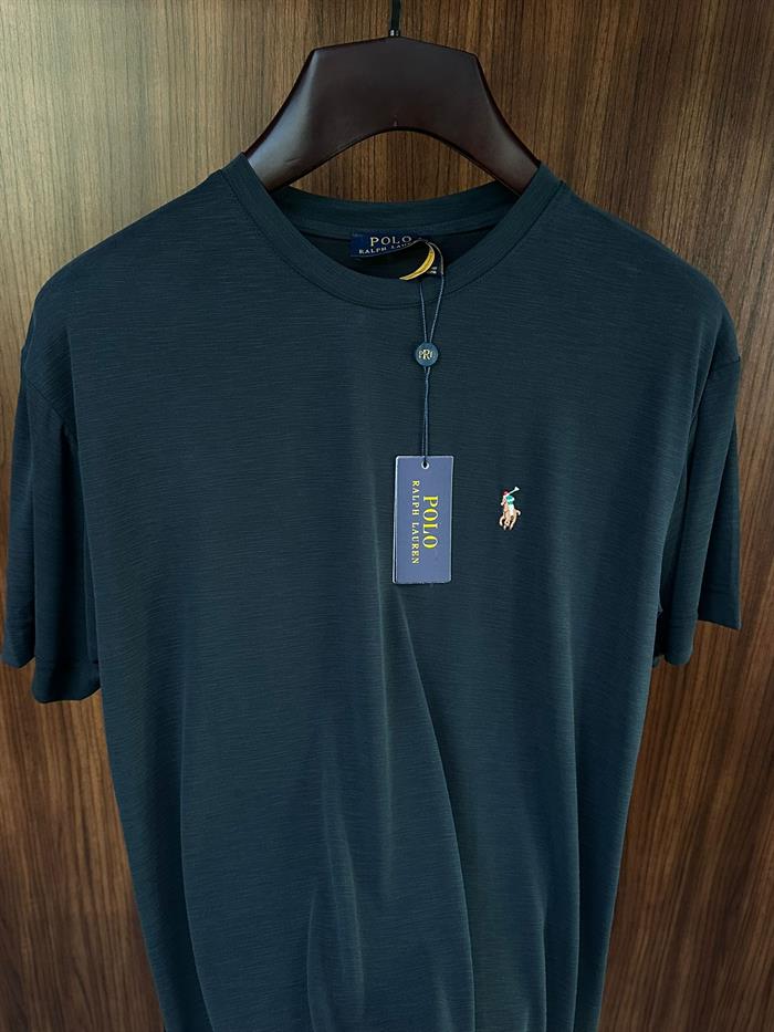 Göğüs Nakış Logolu Flamlı Kumaş T-Shirt