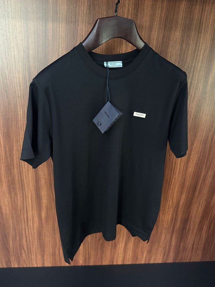 Metal Logolu Modal Kumaş T-Shirt