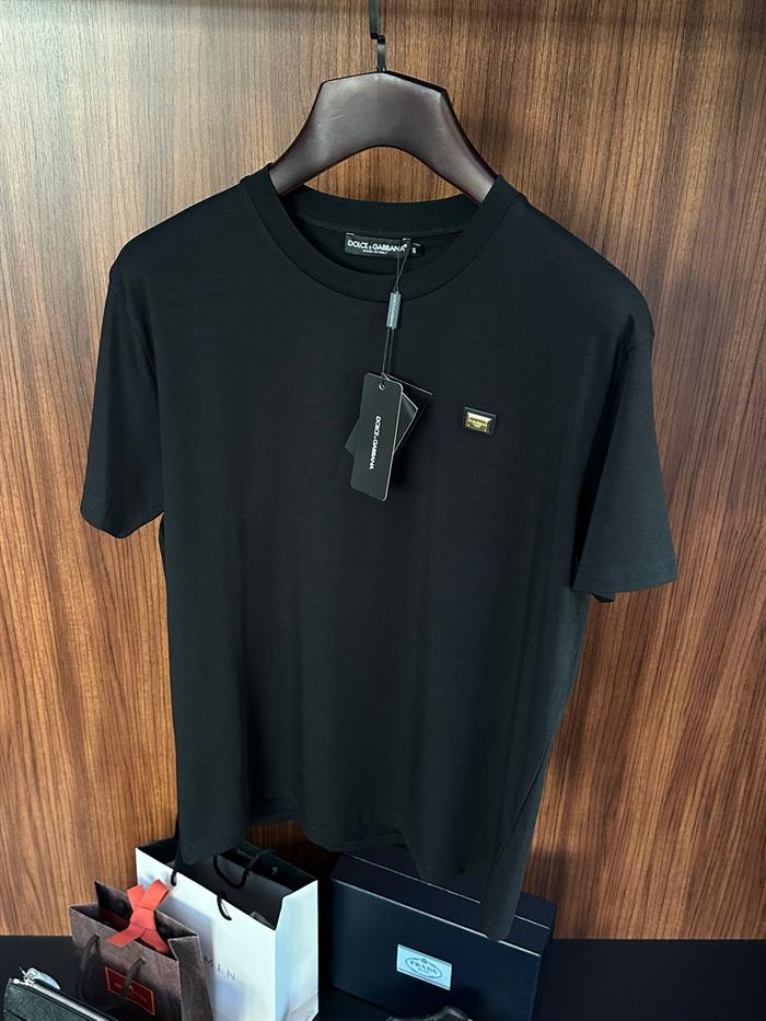 Metal Logolu Modal Kumaş T-Shirt