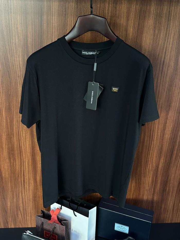 Metal Logolu Modal Kumaş T-Shirt
