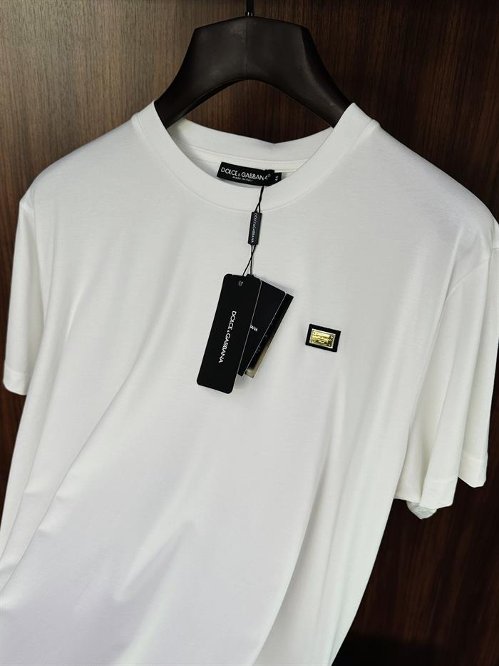 Metal Logolu Modal Kumaş T-Shirt