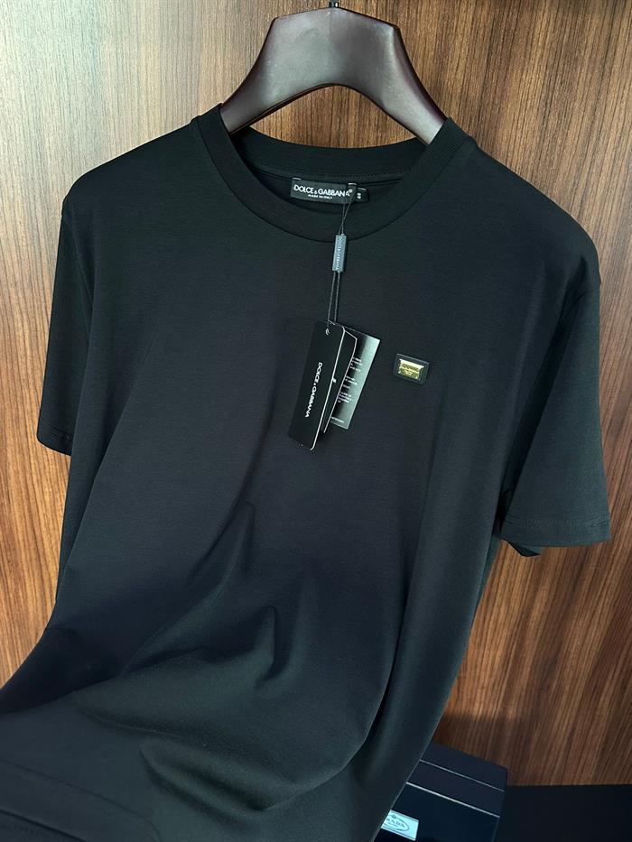 Metal Logolu Modal Kumaş T-Shirt
