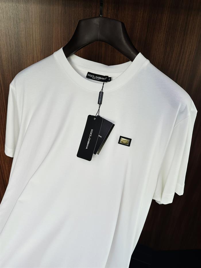 Metal Logolu Modal Kumaş T-Shirt