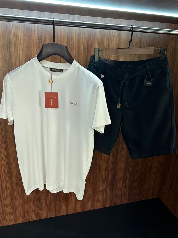 Nakış İşleme Marka Yazılı Modal Kumaş T-Shirt